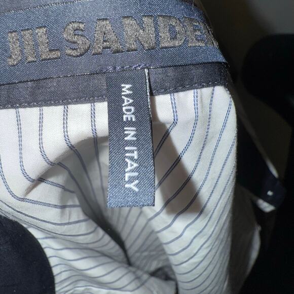 Jil Sander Women's Collared Striped Button-Up Shirt in Blue/White Size 36 - Picture 10 of 10